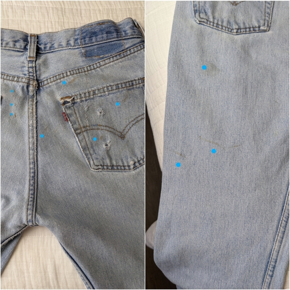 Levi's 501 Vintage Straight Leg Jeans 90s Light Wash COPY - Picture 11 of 16